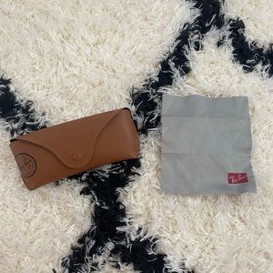 RAY BAN EYE/SUN GLASSES CASE & DUST RAG